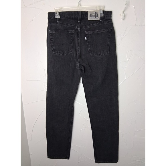 Vintage 90s Levis Silver Tab Straight Jeans Black Size 32X31 Indie Sleaze Grunge - Picture 6 of 6